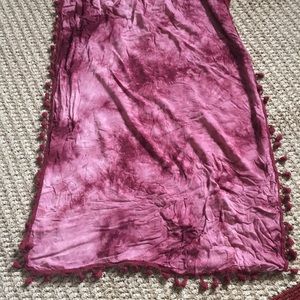 4 for $25 BOHO tie dye Pom Pom fringe scarf